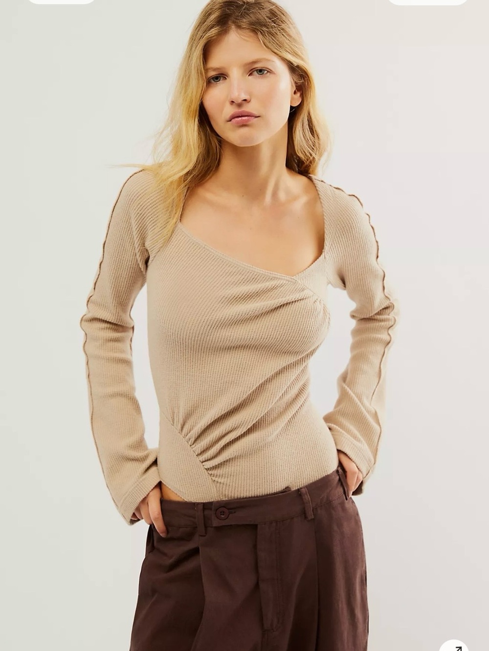 FREE PEOPLE On a Cloud White Bodysuit